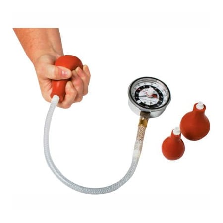 Fabrication Enterprises Baseline Pneumatic Bulb Dynamometer/Pinch Gauge Combo, 3-Bulb Set 12-0297